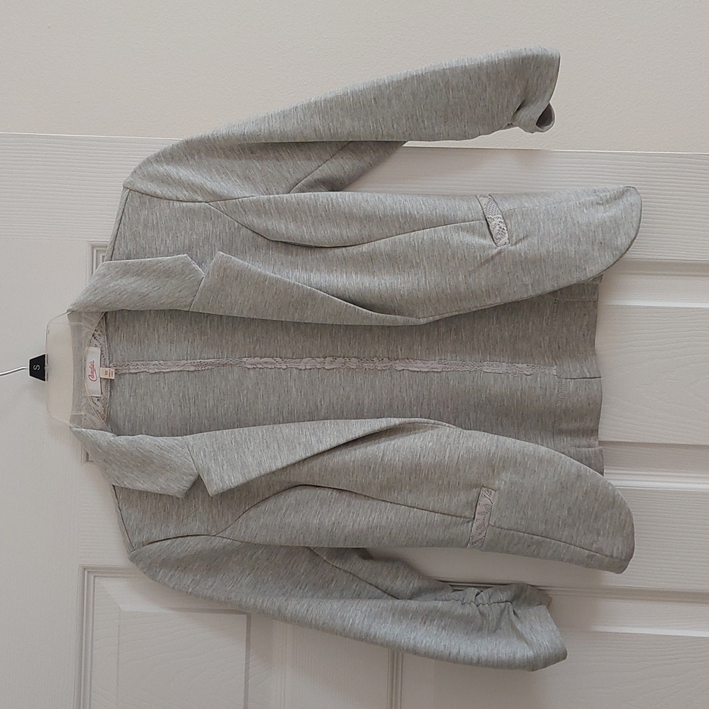 Gray 3/4 Sleeve Blazer